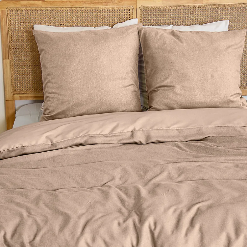 Linnea Parure de lit 3 pièces 240x220 cm microfibre SENSATION FLANELLE rose