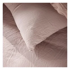 Todays Tools Parure de lit - TODAY - 123332 - 1 personne - 140x200 cm - Gaze de coton unie - Rose des sables Sale