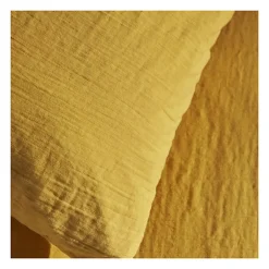 Todays Tools Parure de lit - TODAY - 123668 - 2 personnes - 240x220cm - Gaze de coton unie - Ocre