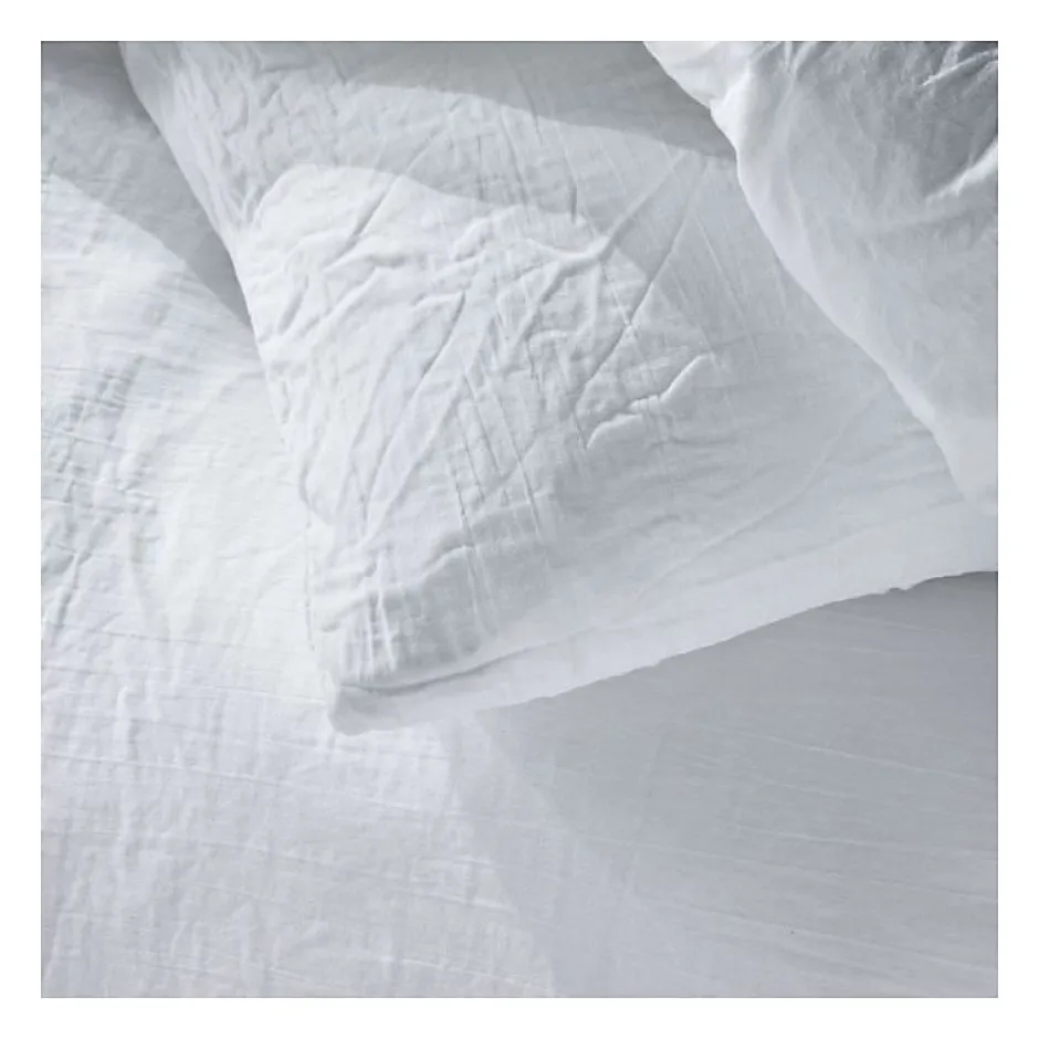Todays Tools Parure de lit - TODAY - 123320 - 2 personnes - 260x240cm - Gaze de coton unie - Craie Hot
