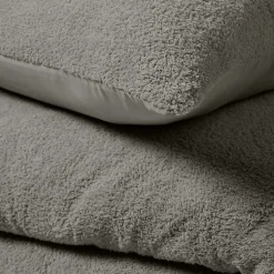 Douceur D'Intérieur Parure de lit 240 x 220 cm + 2 taies Bouclette Unie HELENA Anthracite Online