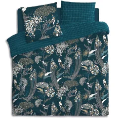 Atmosphera Créateur D'Intérieur Parure de lit Art Déco Paon en coton 240x220 cm - Atmosphera Outlet