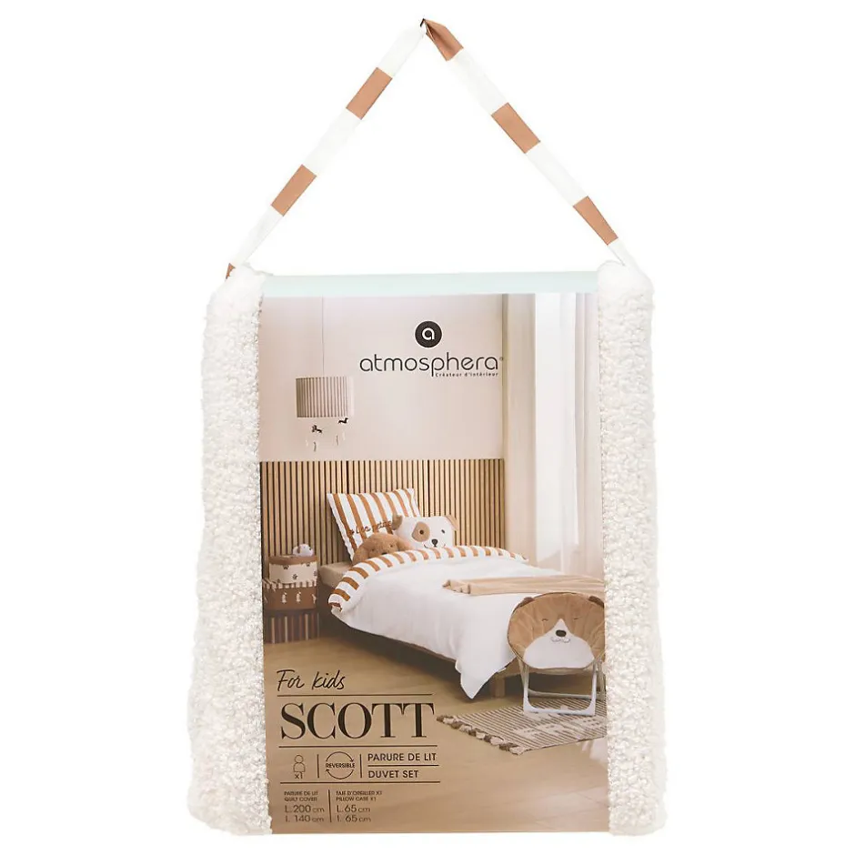 Atmosphera Créateur D'Intérieur Parure de lit bouclette Scott 140x200cm multicolore - Atmosphera