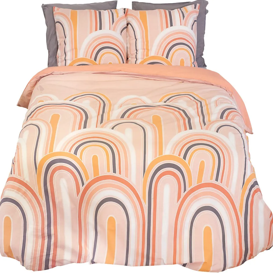 Linnea Parure de lit collection LOVE 240x220 cm pur coton rose 3 pièces