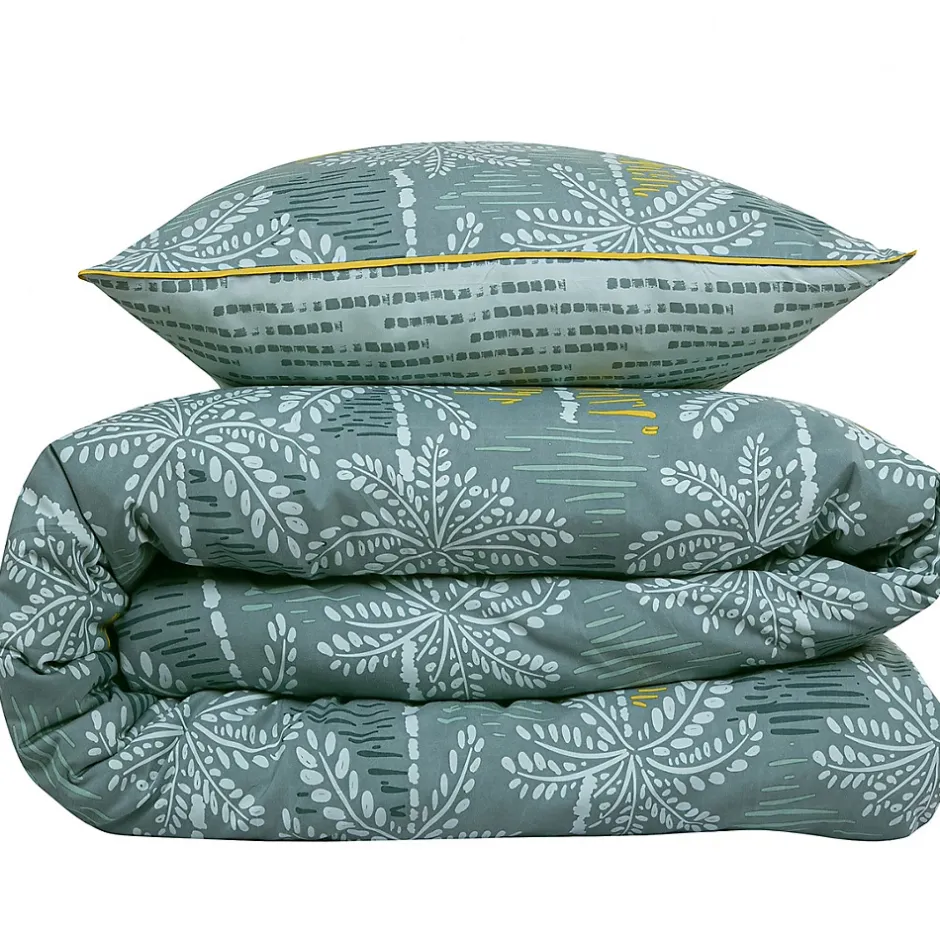 Future Home Parure de lit double palmiers en microfibre lavée 200x200cm Hot