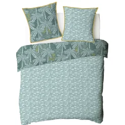 Future Home Parure de lit double palmiers en microfibre lavée 200x200cm Hot