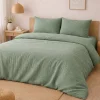 Promolinge Parure de Lit en Gaze de Coton 240 x 220 cm Sauge