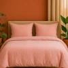 Promolinge Parure de lit en Gaze de Coton 240x260cm 260x240cm Rose