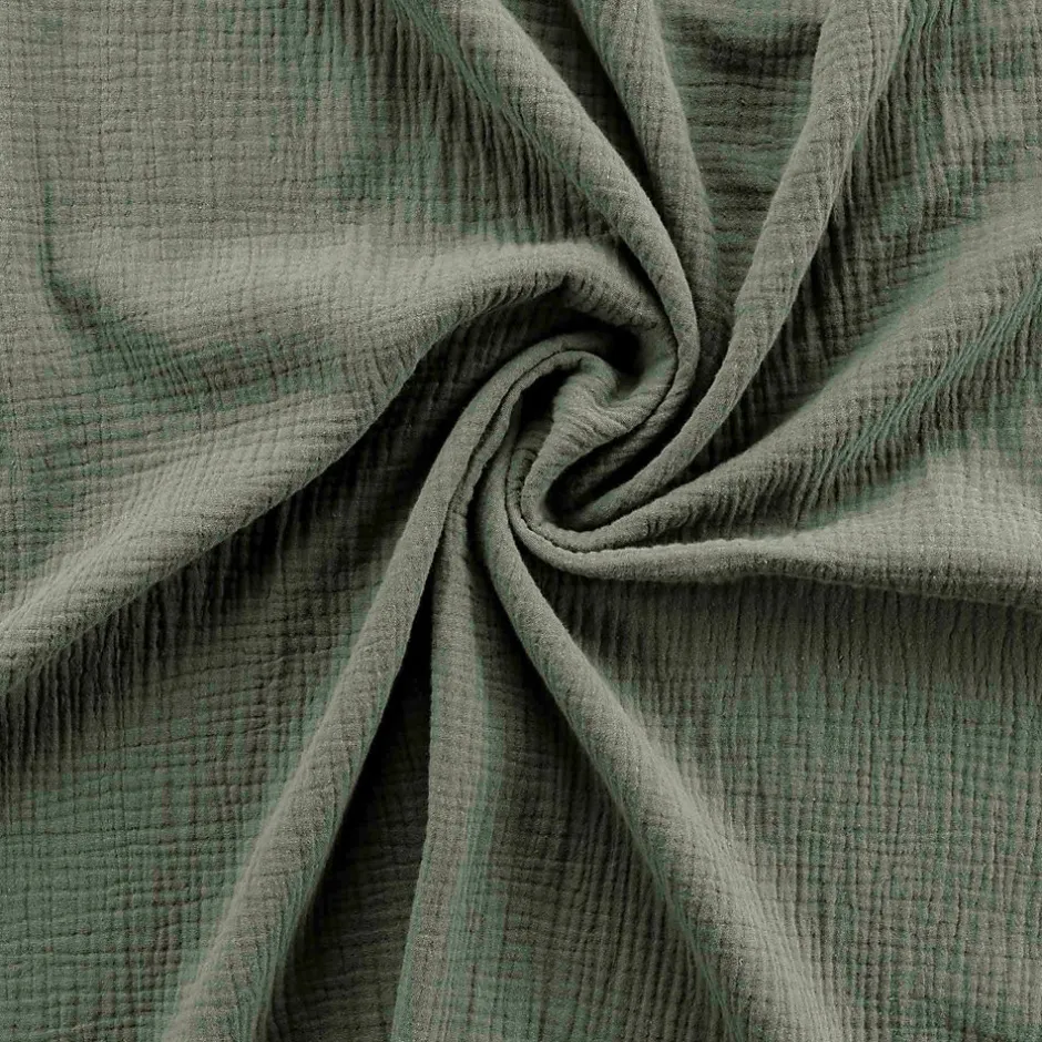 Douceur D'Intérieur Parure de lit en gaze de coton (240x220 cm - Kaki)