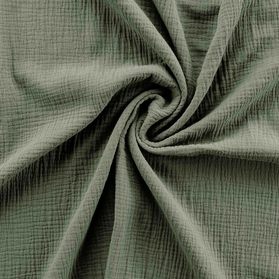 Douceur D'Intérieur Parure de lit en gaze de coton (260x240 cm - Kaki)