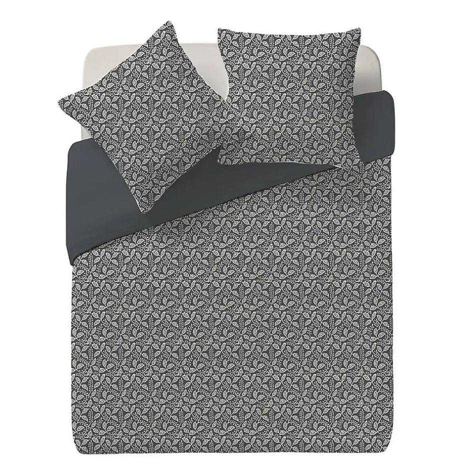 Atmosphera Créateur D'Intérieur Parure de lit en gaze de coton 240x220cm gris - Atmosphera