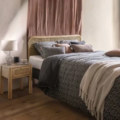 Atmosphera Créateur D'Intérieur Parure de lit en gaze de coton 240x220cm gris - Atmosphera