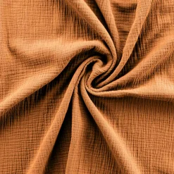Douceur D'Intérieur Parure de lit en Gaze de Coton 240x260cm Marron Claire Naturel