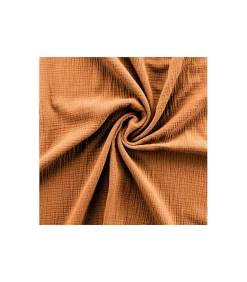 Douceur D'Intérieur Parure de lit en Gaze de Coton 240x260cm Marron Claire Naturel