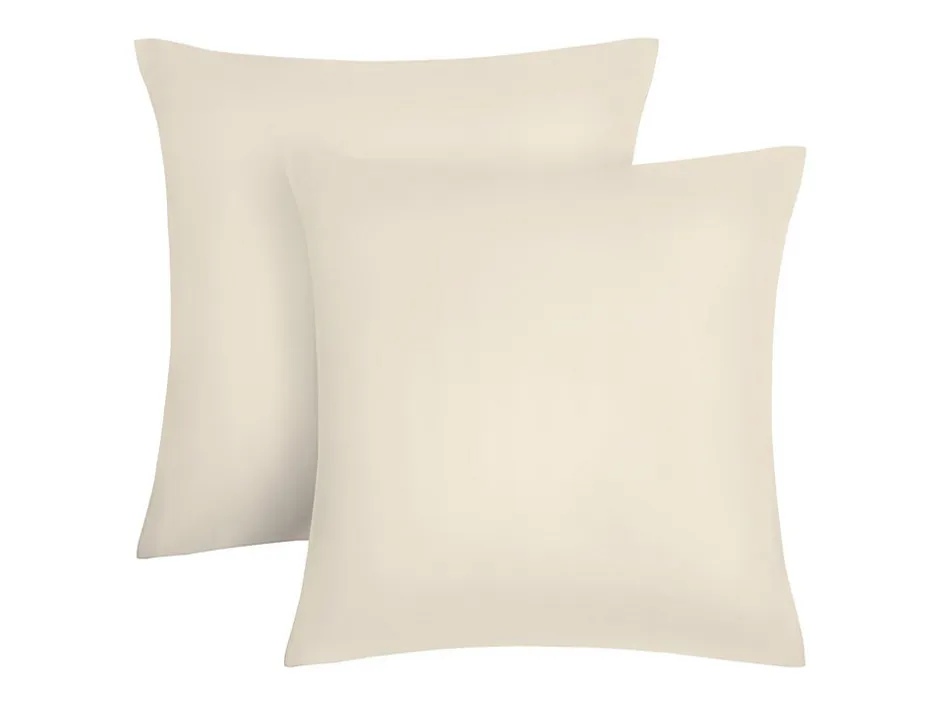 Vente-unique Parure de lit en satin 108 fils/cm² - Housse de couette 220 x 240 cm + 2 taies d'oreiller 63 x 63 cm - Beige - TALORA de PALACIO