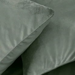 Douceur D'Intérieur Parure de lit en velours uni (240x220 cm - Kaki) Online