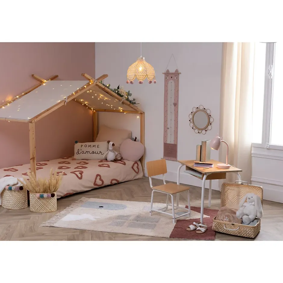 Atmosphera Parure de lit enfant Amour en coton tufté Discount