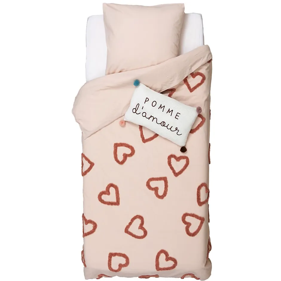 Atmosphera Parure de lit enfant Amour en coton tufté Discount