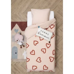 Atmosphera Parure de lit enfant Amour en coton tufté Discount
