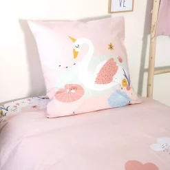 Côté Déco Parure de lit enfant Cygne - Coton 57 fils/cm²