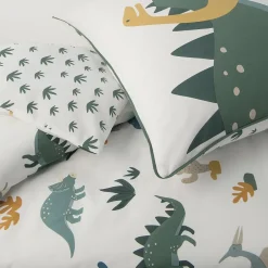 Future Home Parure de lit enfant en coton imprimé dinosaure 140x200cm Discount