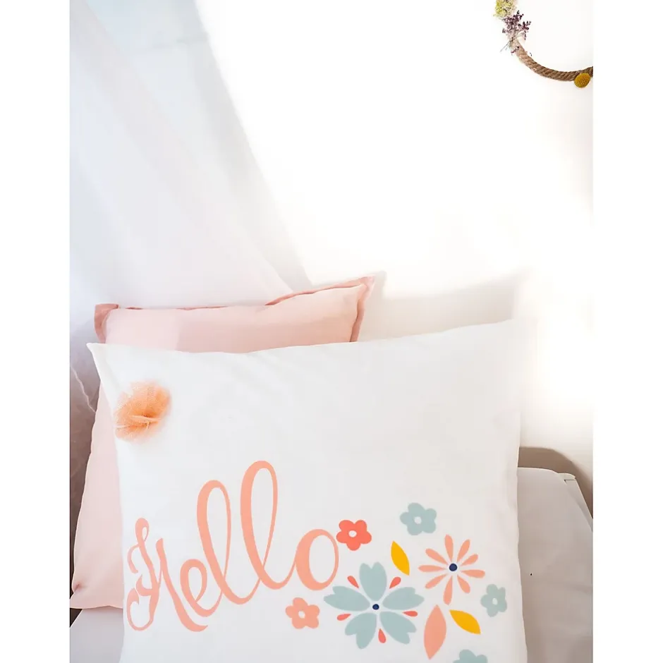 Côté Déco Parure de lit enfant Hello - 100% coton 57 fils/cm² Hot