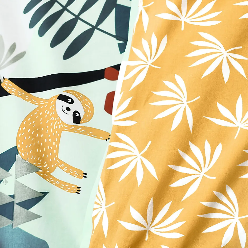 Linnea Parure de lit enfant JUNGLE MANIA 140x200 cm microfibre vert