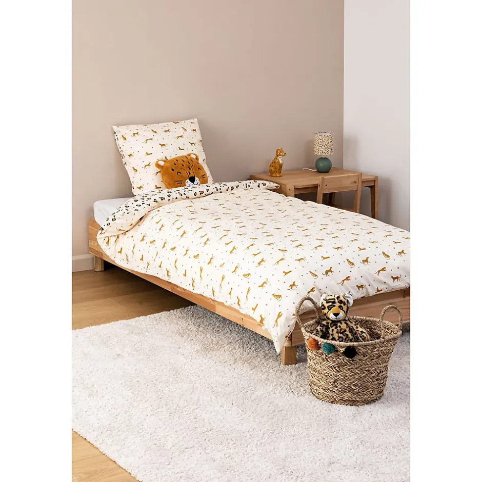 Atmosphera Parure de lit enfant réversible léopard - 100% coton 57 fils/cm² Online