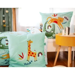 Côté Déco Parure de lit enfant Safari - 100% coton adouci 57 fils