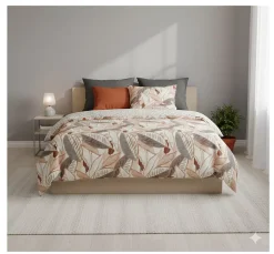 Eden Parure de lit Feuilles graphique skyra
