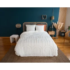 Côté Déco Parure de lit finition tufté - 100% coton lavé 52 fils/cm² Best