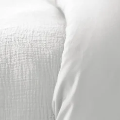 Housse De Rêve Parure de lit housse de couette avec taie d'oreiller 100% gaze de coton blanc taille 140x200 cm