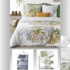 Atmosphera Parure de Lit imprimé Monstera en 240 x 220 New