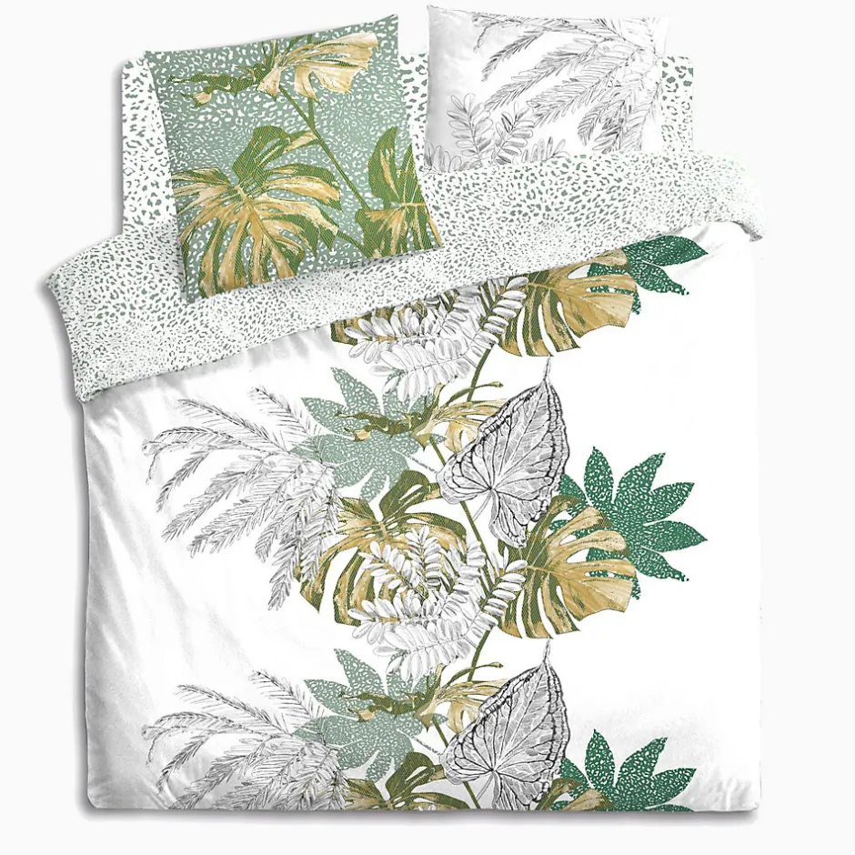 Atmosphera Parure de Lit imprimé Monstera en 240 x 220 New