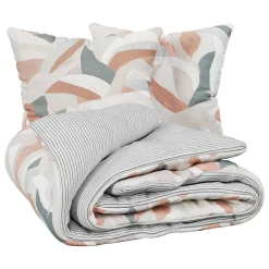 Atmosphera Créateur D'Intérieur Parure de lit imprimée Aeris gris 260x240cm - Atmosphera Outlet