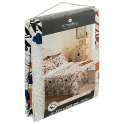 Atmosphera Créateur D'Intérieur Parure de lit imprimée Alesio - percale - 240x220 cm - Atmosphera