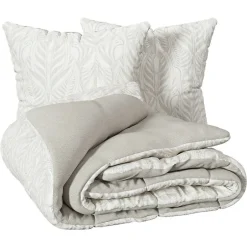 Atmosphera Créateur D'Intérieur Parure de lit imprimée Nalh 240x220cm beige lin - Atmosphera