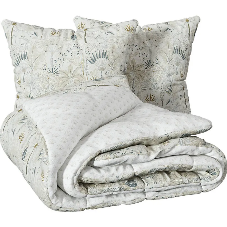 Atmosphera Créateur D'Intérieur Parure de lit imprimée Sonie blanc 240x220cm - Atmosphera