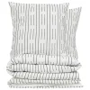 Atmosphera Créateur D'Intérieur Parure de lit Kain coton blanc/noir 240x220cm - Atmosphera