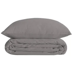Atmosphera Créateur D'Intérieur Parure de lit Landiha Percale gris 240x220cm - Atmosphera Best