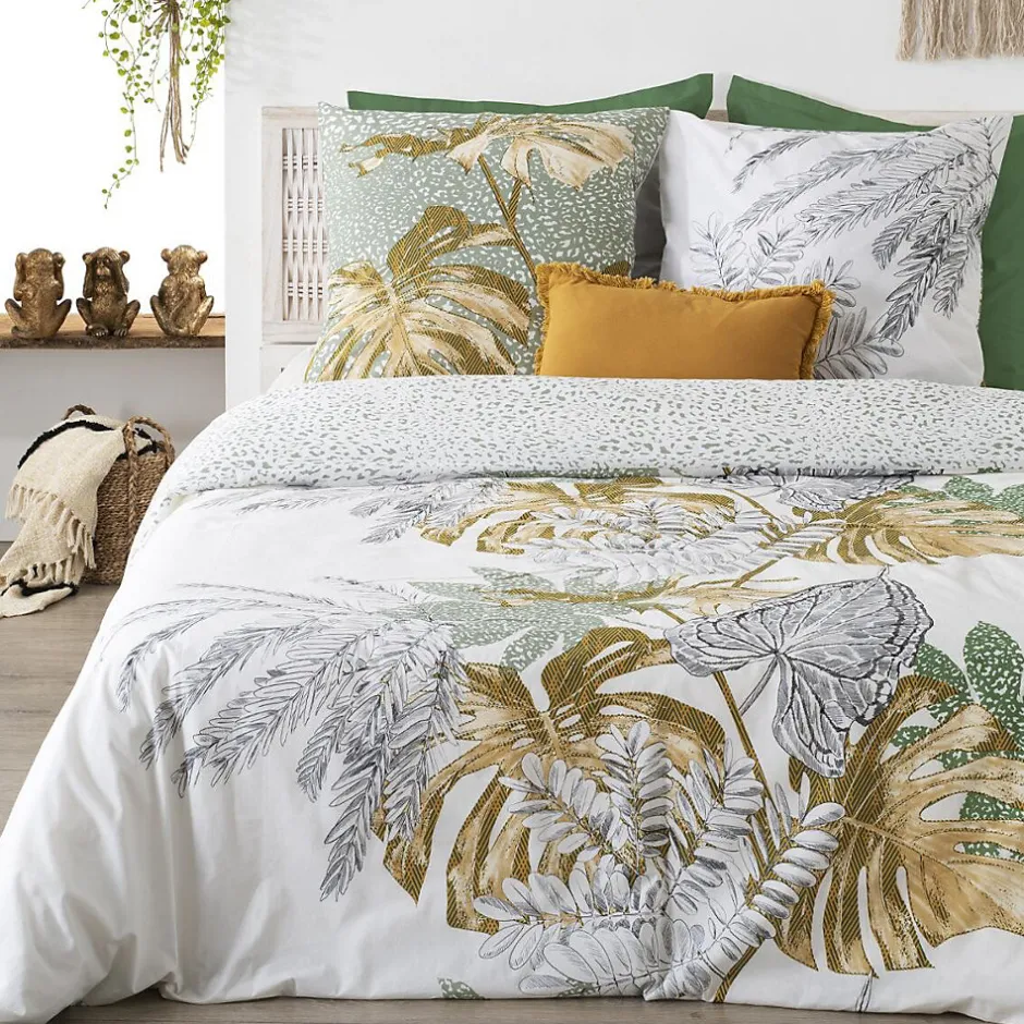 Atmosphera Créateur D'Intérieur Parure de lit Monstera en coton 240x220 cm - Atmosphera Hot