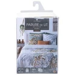 Atmosphera Créateur D'Intérieur Parure de lit Monstera en coton 240x220 cm - Atmosphera Hot