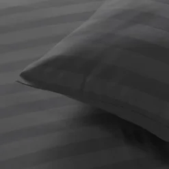 Douceur D'Intérieur Parure de lit rayures dans le tissage (240x220 cm - Gris)