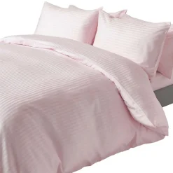 Homescapes Parure de lit satin rayé en coton égyptien 330 fils violet, 260x220cm - Best