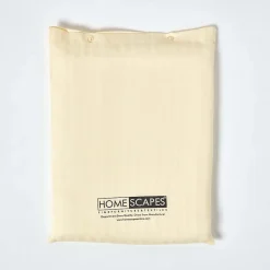 Homescapes Parure de lit satin rayé en coton égyptien 330 fils jaune pâle, 200x200cm - New