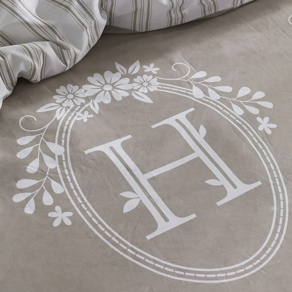 Todays Tools PARURE DE LIT TODAY - HOUSSE DE COUETTE 240X260 + 2 TAIES D OREILLER 63X63 - 100% COTON 57 fils - Berenice
