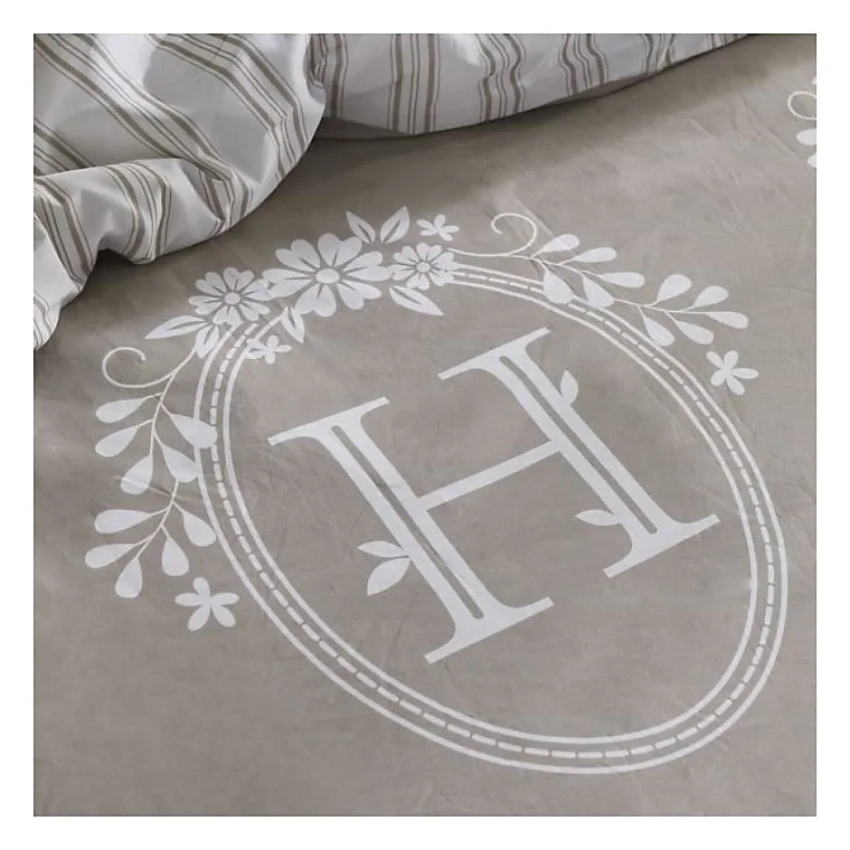 Todays Tools PARURE DE LIT TODAY - HOUSSE DE COUETTE 240X260 + 2 TAIES D OREILLER 63X63 - 100% COTON 57 fils - Berenice