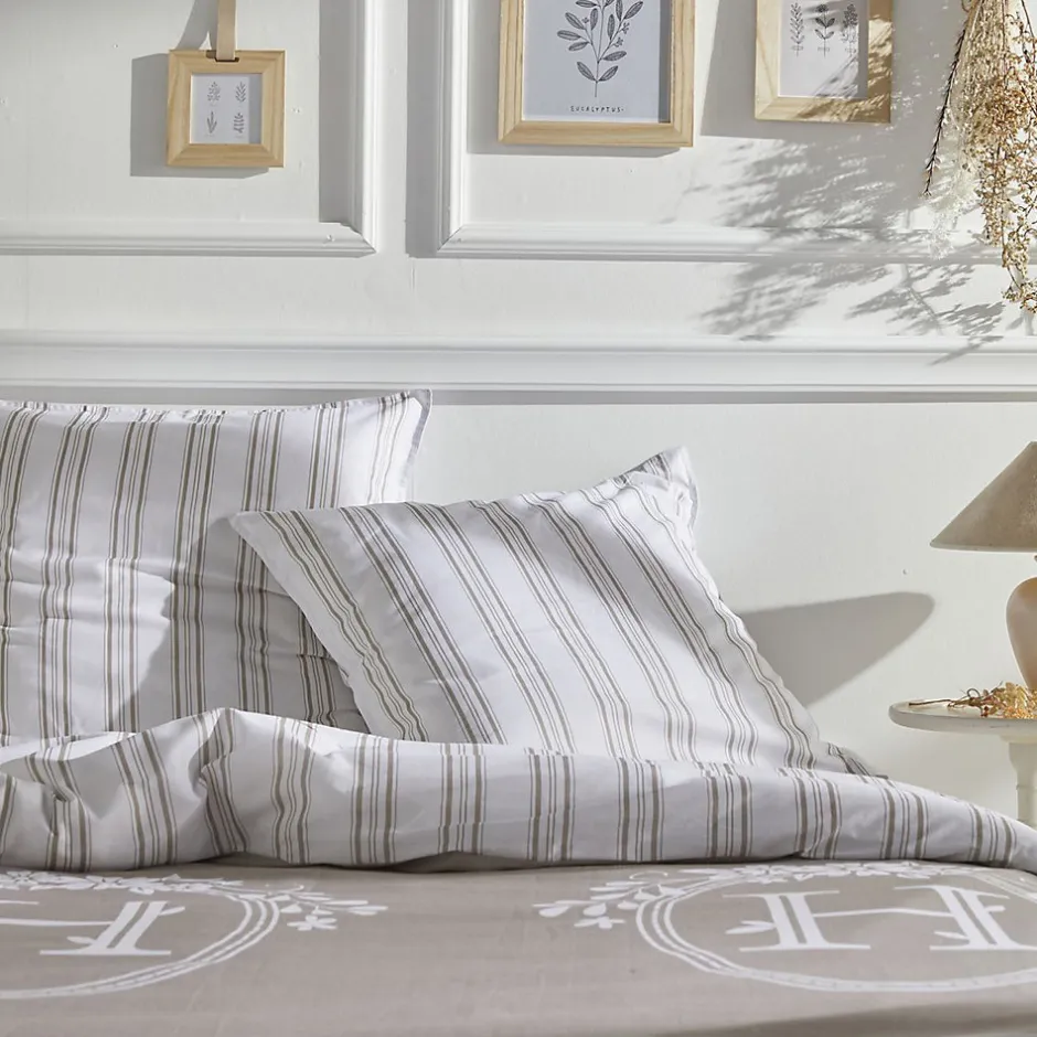 Todays Tools PARURE DE LIT TODAY - HOUSSE DE COUETTE 240X260 + 2 TAIES D OREILLER 63X63 - 100% COTON 57 fils - Berenice