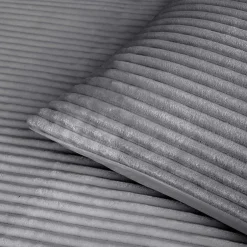 Douceur D'Intérieur Parure de lit 240x220 cm + 2 taies Flanelle relief unie VELOUTEA Anthracite