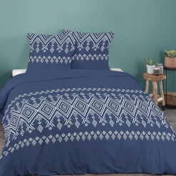 Linnea Parure de lit 240x220 cm coton NORDA Bleu